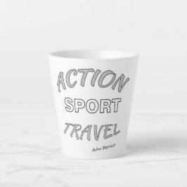 Caneca De Café Latte Ação Esporte Viagem