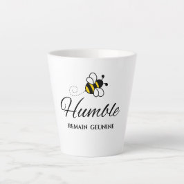 CANECA DE CAFÉ LATTE ACENTO BRANCO 12OZ LATTE MOTIVACIONAL ABELHA HUMIL