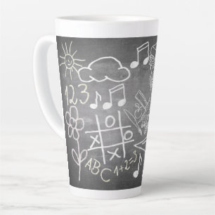 Caneca De Café Latte Acessórios para matrícula no estilo quadro negro