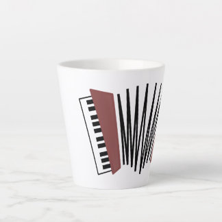 Caneca De Café Latte Acordeão, vermelho