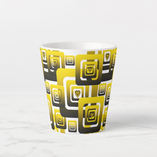 Caneca De Café Latte Activate My Heart Pattern (Frente)