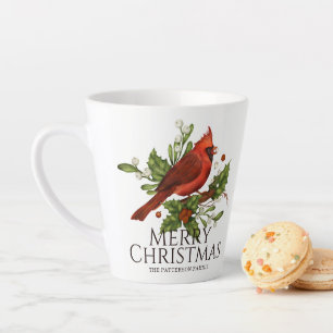 Caneca De Café Latte Açúcar de Natal Holly Holiday Cocoa Presente Nome