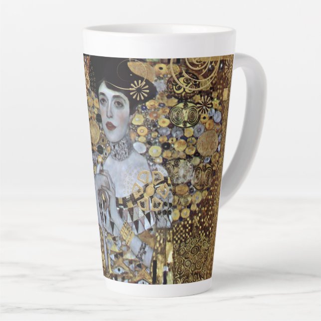 Caneca De Café Latte Adele Klimt Latte Mug (Ângulo direito)