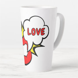 Caneca De Café Latte Adesivo - Balão de Fala Boca + SEU TEXTO & IDEIA 1
