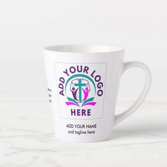 Caneca De Café Latte ADICIONAR A SUA Merchandise da Igreja de Negócios  (Direita)