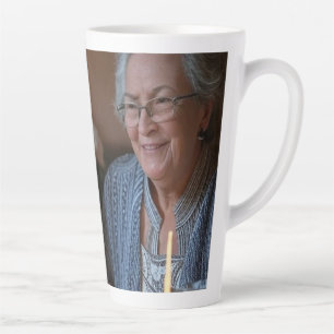 Caneca De Café Latte Adicionar Foto de Aniversário Personalizar