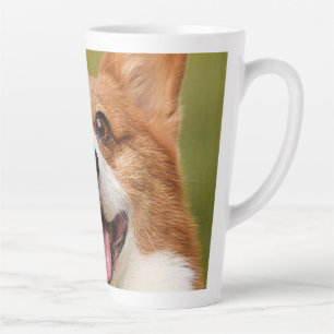 Caneca De Café Latte Adicionar Foto de Cão Personalizada Personalizada