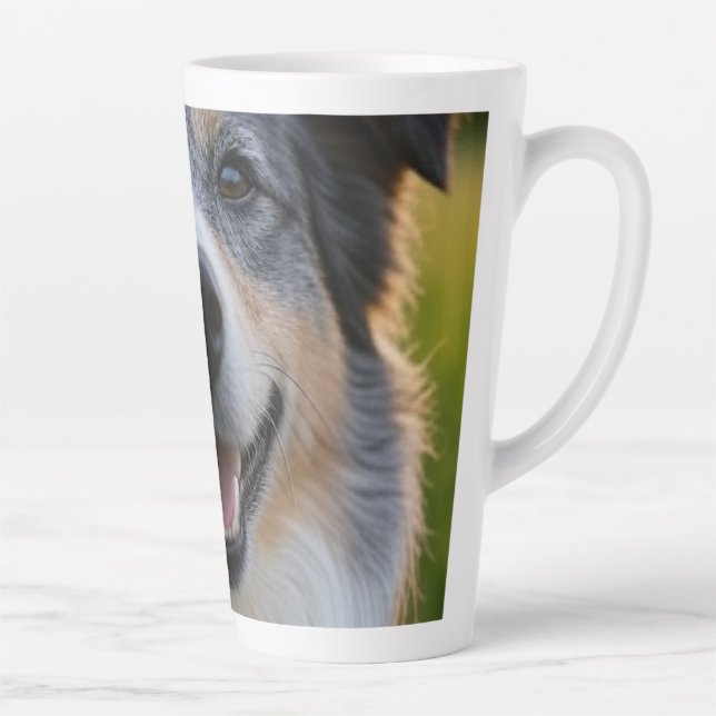 Caneca De Café Latte Adicionar Foto Pet Personalizar (Direita)