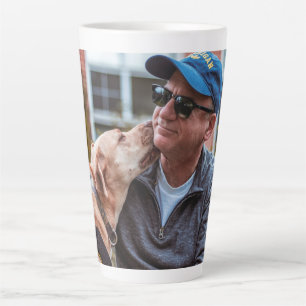 Caneca De Café Latte Adicionar Sua Própria Foto Personalizada