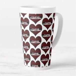 Caneca De Café Latte Adoro Thrillers
