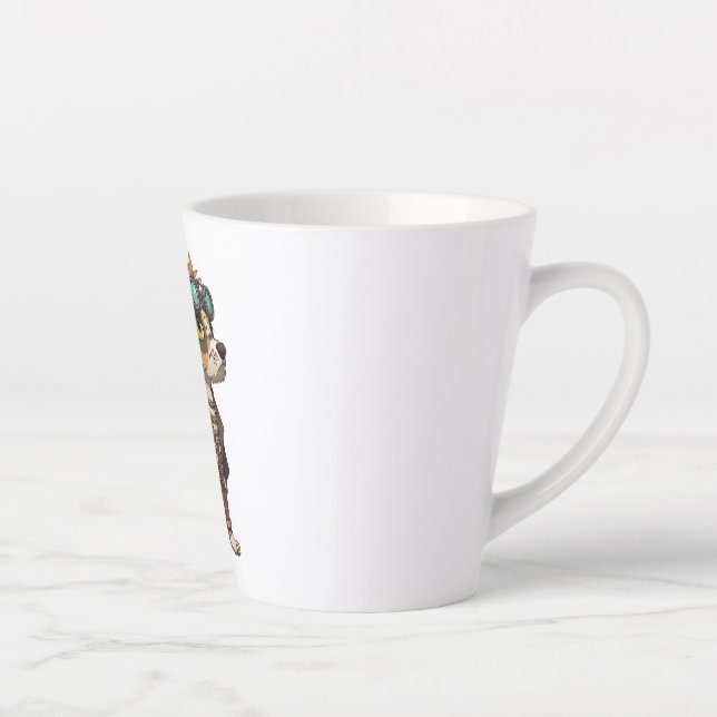 Caneca De Café Latte Adventure Dog (Direita)