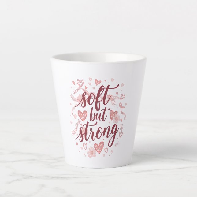 Caneca De Café Latte Aesthetic Mental Health Positive Affirmation (Frente)