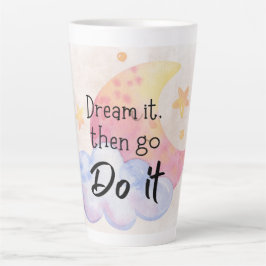 Caneca De Café Latte Afirmação Positiva | Inspiração