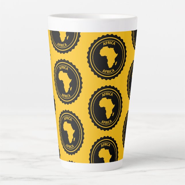 Caneca De Café Latte África (Frente)
