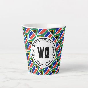 Caneca De Café Latte AFRICA DO SUL FLAG Patriótico Personalizável