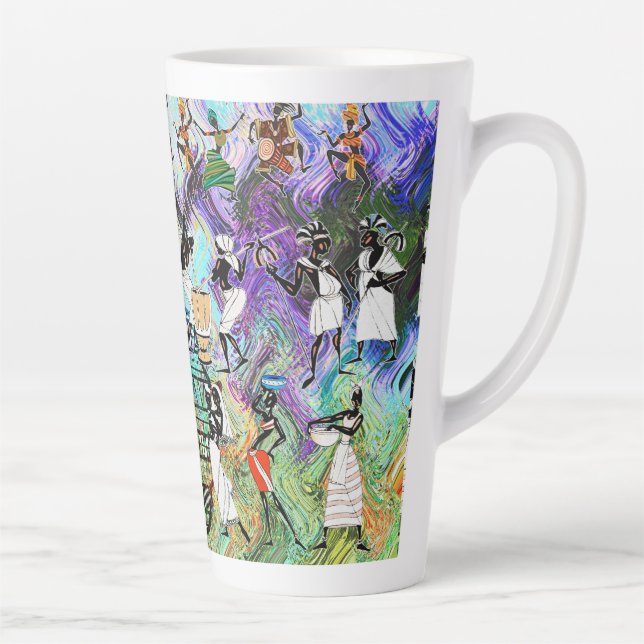 Caneca De Café Latte African Feast: Rhythms of Africa (Direita)
