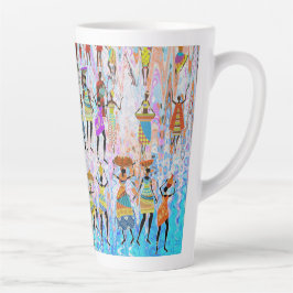 Caneca De Café Latte African Village