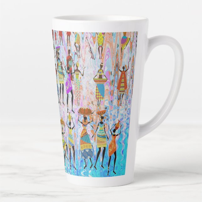 Caneca De Café Latte African Village (Direita)