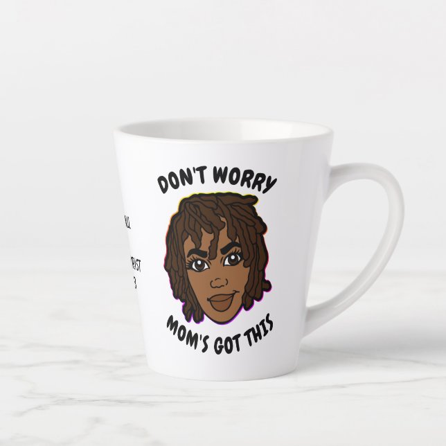 Caneca De Café Latte Afro-Americano MOM Christian (Direita)