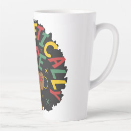 Caneca De Café Latte Afro Negro Afro-se sem desculpas