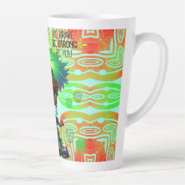 Caneca De Café Latte Afropunk Seja Corajoso