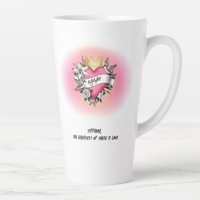 Caneca De Café Latte Agape Love Tattoo Graffiti (Direita)