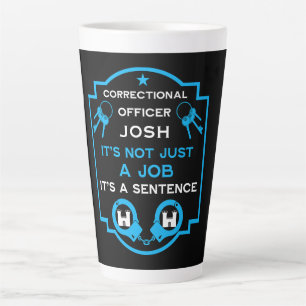 Caneca De Café Latte Agente de Correção da Prisão