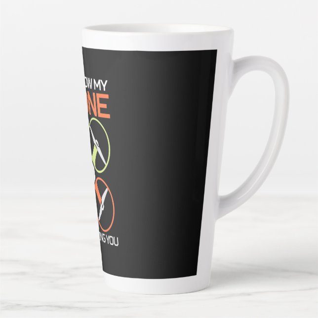 Caneca De Café Latte Agora Meu Drone (Direita)