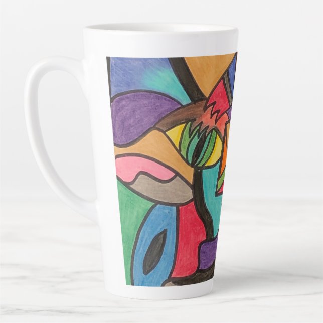 Caneca De Café Latte Agressão Curiosidade Latte (Esquerda)