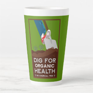 Caneca De Café Latte Agricultura Ecológica Orgânica