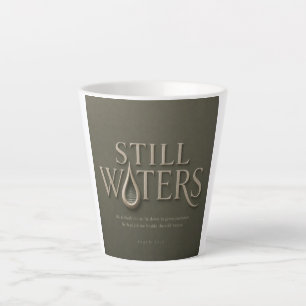 CANECA DE CAFÉ LATTE ÁGUAS TRANQUILAS   SALMO 23:2  