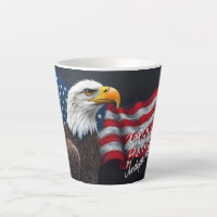 Águia-careca com a Bandeira Americana Arte de 4 de