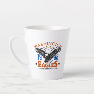 Caneca De Café Latte Águia de Washington 1988 Vintage Eagle