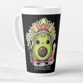 Caneca De Café Latte Ahuacatl Guerreiro Asteca Abacate