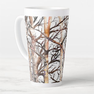 Caneca De Café Latte Alaskan Birch Trees 17oz Latte Mug
