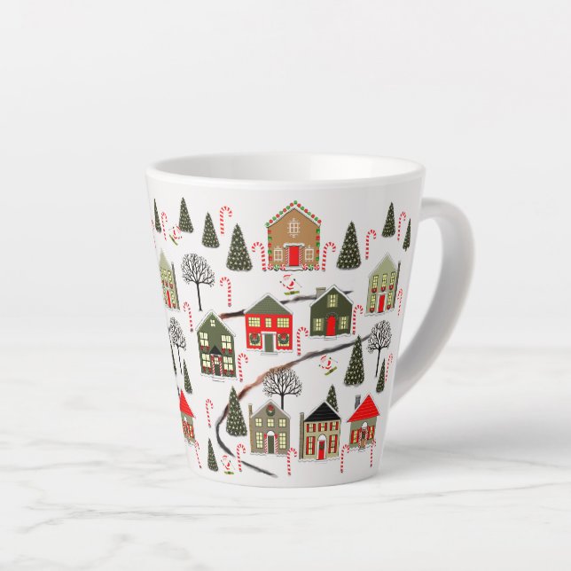 Caneca De Café Latte Aldeia de Férias de Esqui (Ângulo direito)