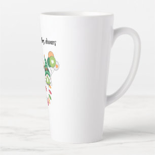 Caneca De Café Latte Alegria de Aniversário do Pequeno Elfo em Cores M