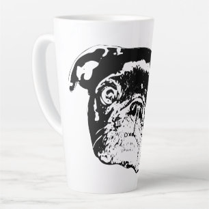 Caneca De Café Latte Alegria Pug Matinal Festiva