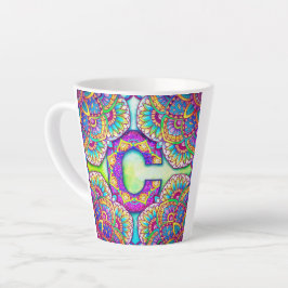 Caneca De Café Latte Alfabeto C