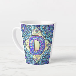 Caneca De Café Latte Alfabeto D