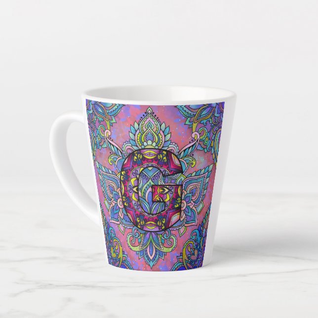 Caneca De Café Latte Alfabeto G (Ângulo esquerdo)