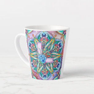 Caneca De Café Latte Alfabeto L