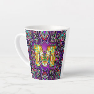 Caneca De Café Latte Alfabeto M