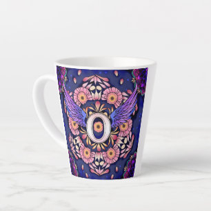 Caneca De Café Latte Alfabeto O
