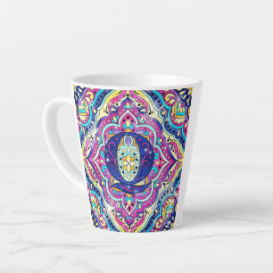 Caneca De Café Latte Alfabeto Q