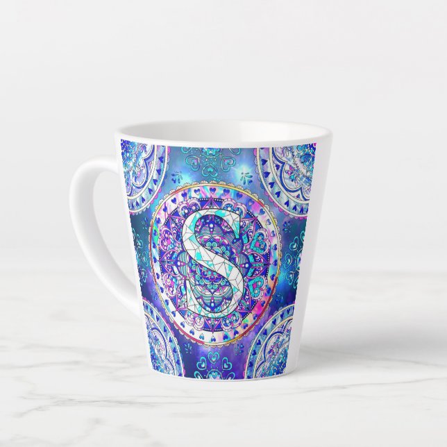 Caneca De Café Latte Alfabeto S (Ângulo esquerdo)