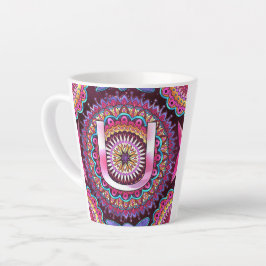 Caneca De Café Latte Alfabeto U