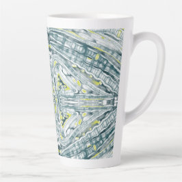 Caneca De Café Latte Algas Em Vidro