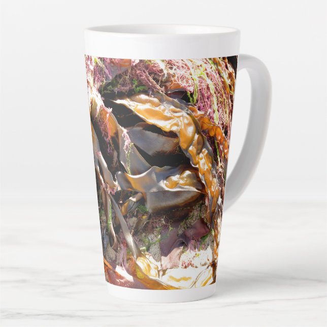 CANECA DE CAFÉ LATTE ALGAS MARINHAS (Ângulo direito)