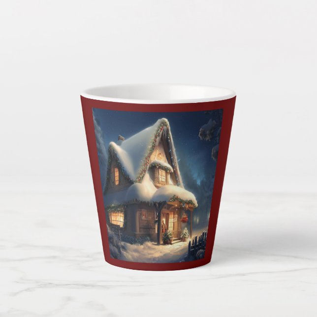 Caneca De Café Latte Algodão Natal 6 (Frente)